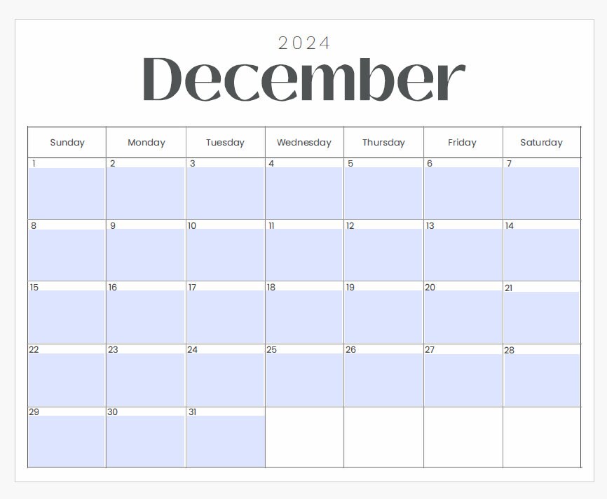 2024 blank calendar editable 2024 calendar horizontal fillable
