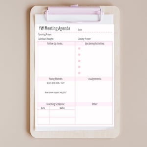 Young Women's Agenda, LDS Young Women's Meeting Outline, Young Womens ...