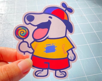 Dog meme sticker | Funny Grilled Cheese Fan meme sticker | Weirdcore and kidcore sticker | high quality matte or holographic sticker