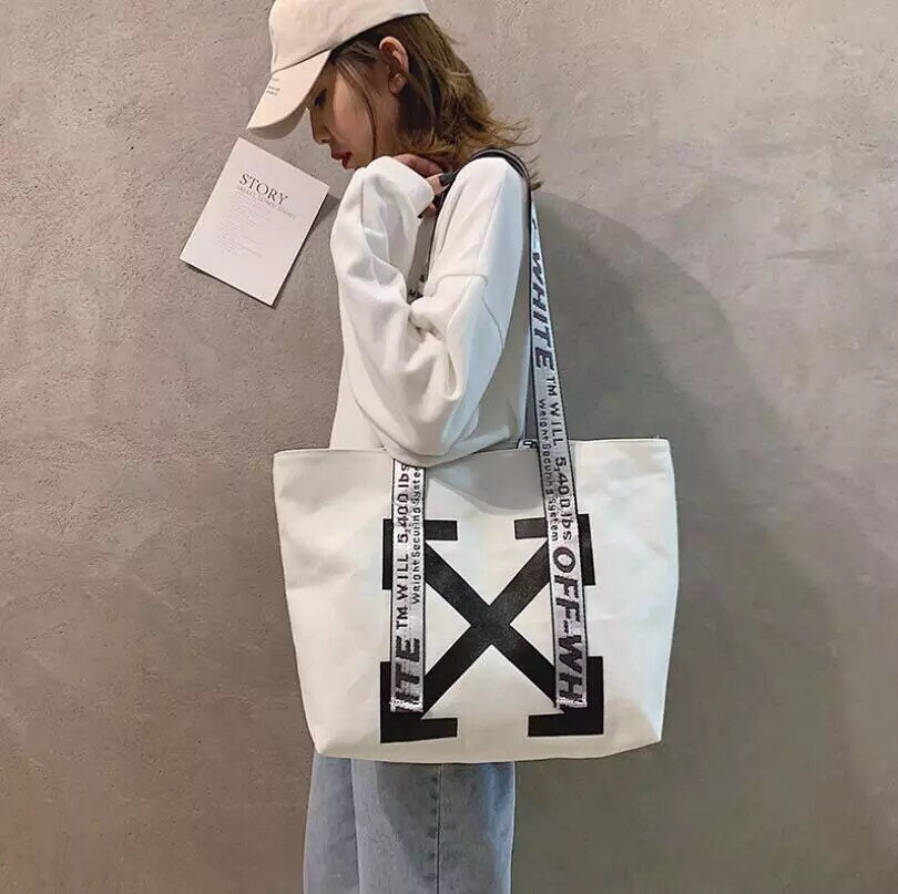 off white tote bag etsy