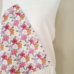 Liberty travel blanket / XL Size Liberty patchwork Pashmina Scarf pale pink / Gift for Mom / Wedding Shawl