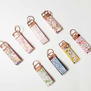 Key Ring Strap / 100% Cotton webbibg & Liberty LAMINATE / Heavy-duty / Kitty Special Edition Liberty Keychain, Wristlet Keychain