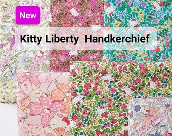 Kitty Liberty Handkerchiefs, Liberty Fabric Hankies