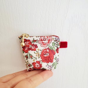 Liberty Mini Pouch / Fabric Pouch / Flower Print Bag / Mini Zipper ...
