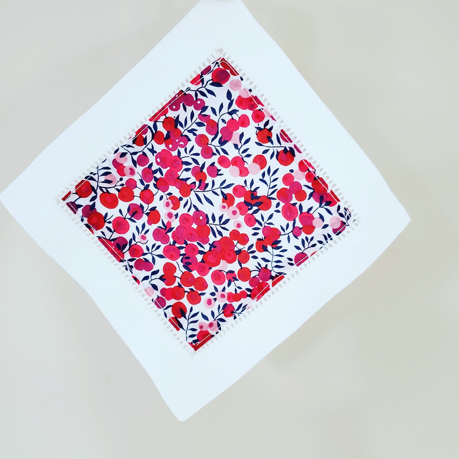 Liberty Cocktail Napkins Linen Cloth Napkin Coasters Etsy