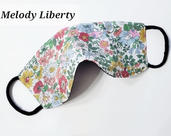 Liberty of London Sleep Mask / Tana Lawn Cotton 100% / Handmade / Lightweight / Silk-like Touch