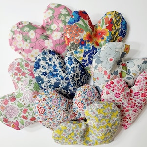 HEART Lavender Sachet SET 2, 4 and 8 / Scented Drawer Sachet - Liberty of London Fabric / Valentines's day