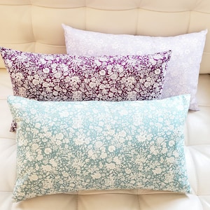 Federa per cuscino Liberty / Liberty 100% cotone / Cotone trapuntato / "Liberty Cotton Emily Belle" / SOLO federa / Dimensioni 12" x 20"