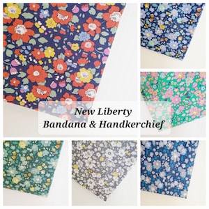 New Liberty Handkerchiefs &lt;SET of 2&gt;, Bandana Liberty Fabric Hankies
