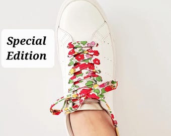 Edición limitada/ Cordones Liberty Tana Lawn / Hechos a mano / 1 par / Estampado exclusivo