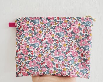 Make-uptasje stoffen Liberty London: minizakje met bloemenprint