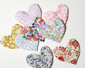 NEW print / HEART Lavender Sachet SET 2, 4 and 8 / Scented Drawer Sachet - Liberty of London Fabric Tana Lawn