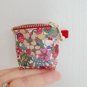Liberty Mini Pouch / Fabric Pouch / Flower Print Bag / Mini Zipper ...