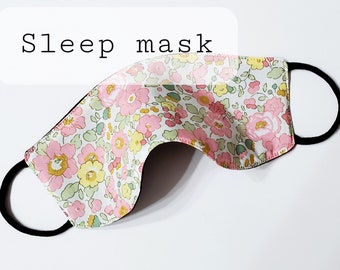 Liberty of London Sleep Mask / Tana Lawn Cotton 100% / Handmade / Lightweight / Silk-like Touch