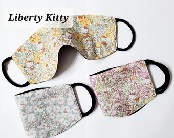 Liberty of London Sleep Mask / Tana Lawn Cotton 100% / Handmade / Lightweight / Silk-like Touch