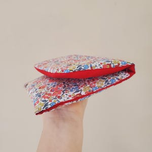 Estojo cosmético acolchoado Liberty tamanho L / Liberty Tana Lawn / Estojo cosmético acolchoado macio