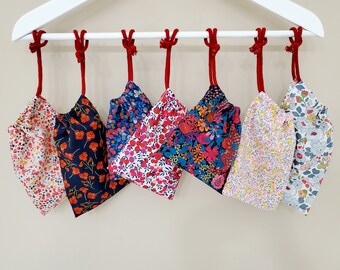 Liberty Kordelzugbeutel / Kosmetikbeutel / Make-up-Stoffbeutel / Blumenbeutel / Mini-Reißverschlussbeutel / Hübsches Druckbeutel