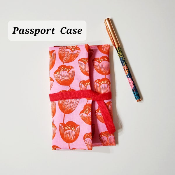 Passport Cover / Passport Case / Fabric printed in Japan / Soft Padded Case