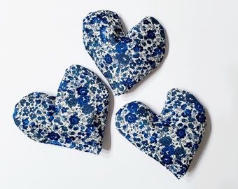 HEART Lavender Sachet SET 2, 4 and 8 / Scented Drawer Sachet - Liberty of London Fabric