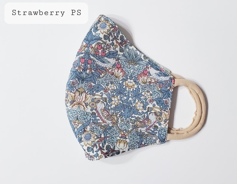 Liberty of London Face Mask / Tana Lawn Cotton 100% / Handmade / Lightweight / Silk-like Touch image 3