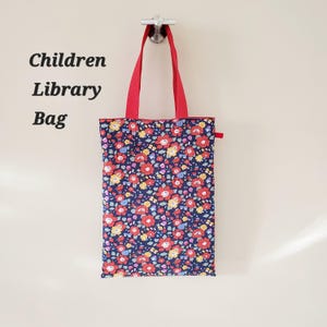 Sac de bibliothèque pour enfants / Tote bag Liberty Tana Lawn / Sac de garderie / Sac à provisions / Sac pour fille / Sac Everyday Everywhere