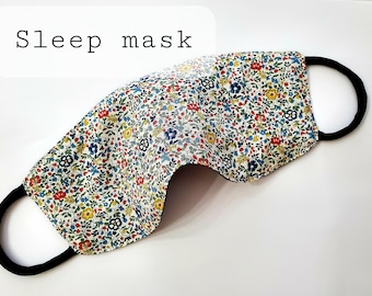 Liberty of London Sleep Mask / Tana Lawn Cotton 100% / Handmade / Lightweight / Silk-like Touch