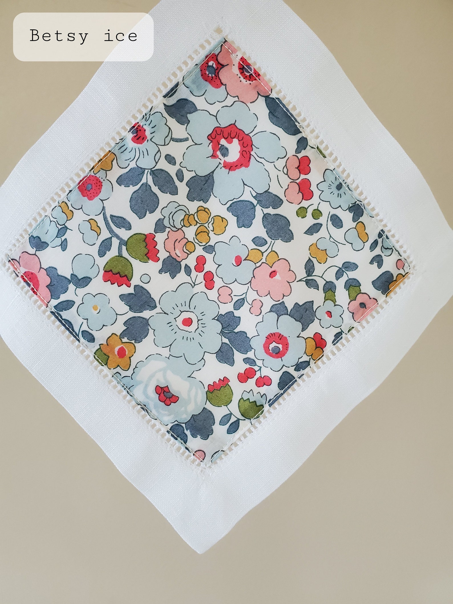 Liberty Cocktail Napkins Linen Cloth Napkin Coasters Etsy