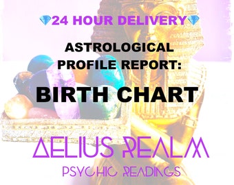 Birth Chart Report Natal Astrology Zodiac Horoscope Report Personalised Spiritual Gift