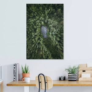Lake from the Sky - Canada - Unframed Photography Print - Poster - Wall Print - Wall Décor