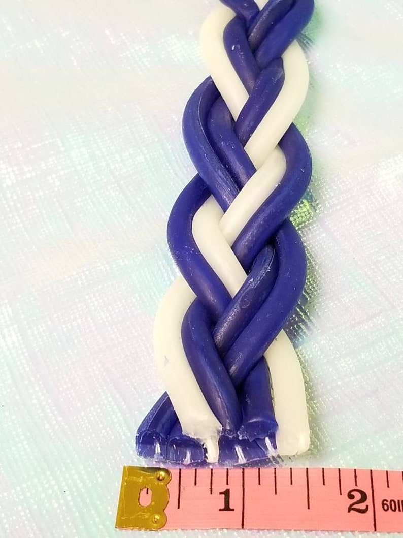 Havdalah Candle 6 Wicks Flat Candles Blue and White Etsy