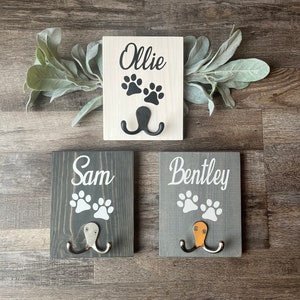 Porta guinzaglio per cani personalizzato, porta guinzaglio in legno personalizzato per guinzaglio per animali domestici