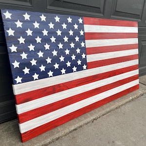 Wooden American Flag
