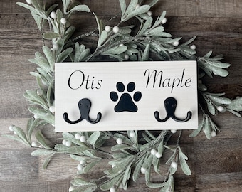 Personalized dog leash holder