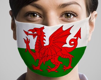Wales Face Mask - Welsh Face Mask With Filter - Unisex Face Mask - US FREE SHIPPING (3 Sizes)