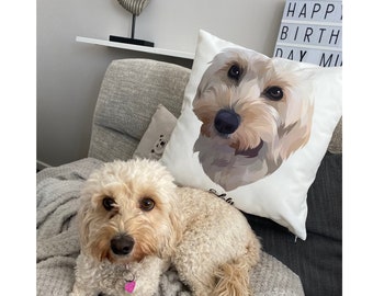 Cojín personalizado - Almohada para mascotas - El mejor regalo para perros - Regalo de simpatía para mascotas (cualquier color)
