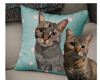 Personalise Cat Pillow - Pet Pillow - Best Dog Gift - Pet Sympathy Gift (Any Colour)