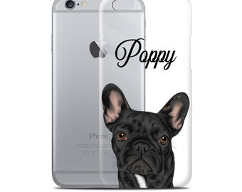 Secret Santa Gift For Her or Him - Personalised Animal Pet Portrait Phone Clear Case For Iphone | Pet Sympathy Gift | Soft Gel Case