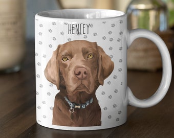 Taza de café de cerámica con retrato de mascota personalizada, regalos para él, regalo de Papá Noel secreto de Navidad para mujeres, taza con foto de mascota