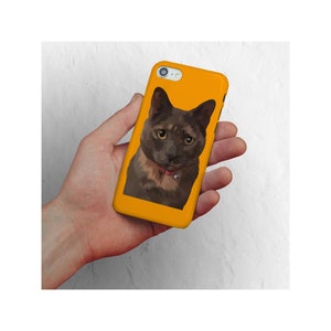 Custom Personalised Pet Portrait Phone Case For iPhone And Samsung Pet And Owner Portrait Christmas Gifts For Men Any Colour image 9