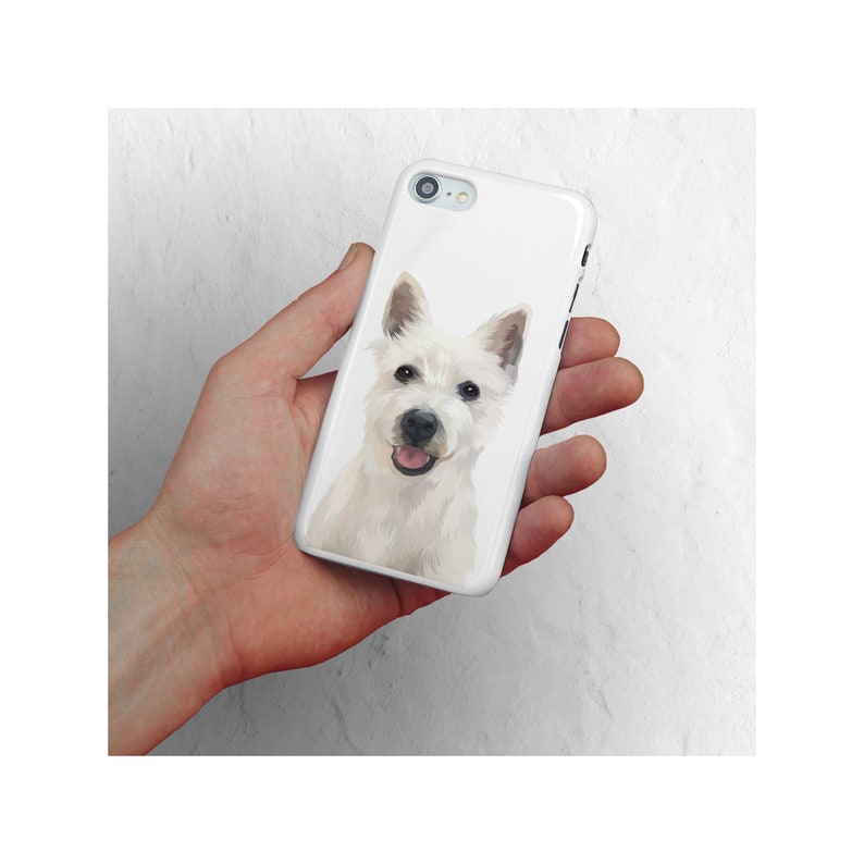 Custom Personalised Pet Portrait Phone Case For iPhone And Samsung Pet And Owner Portrait Christmas Gifts For Men Any Colour image 4