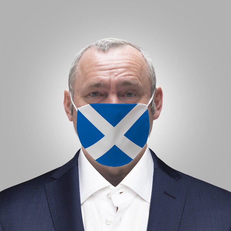 Scotland Flag Mask Scottish Flag Face Mask Unisex Face Etsy