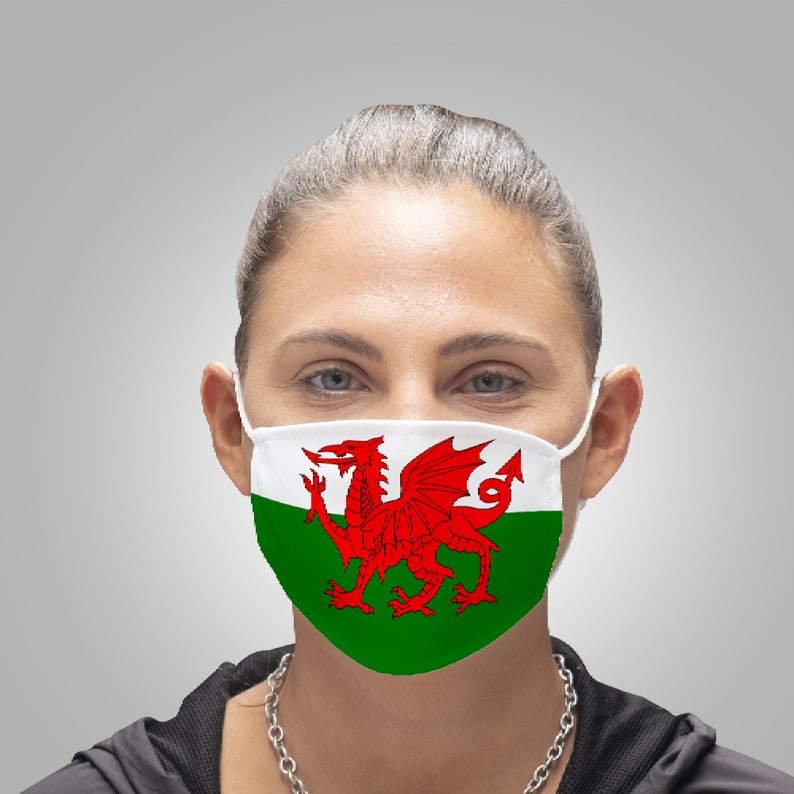 Wales Face Mask Welsh Face Mask With Filter Unisex Face Etsy