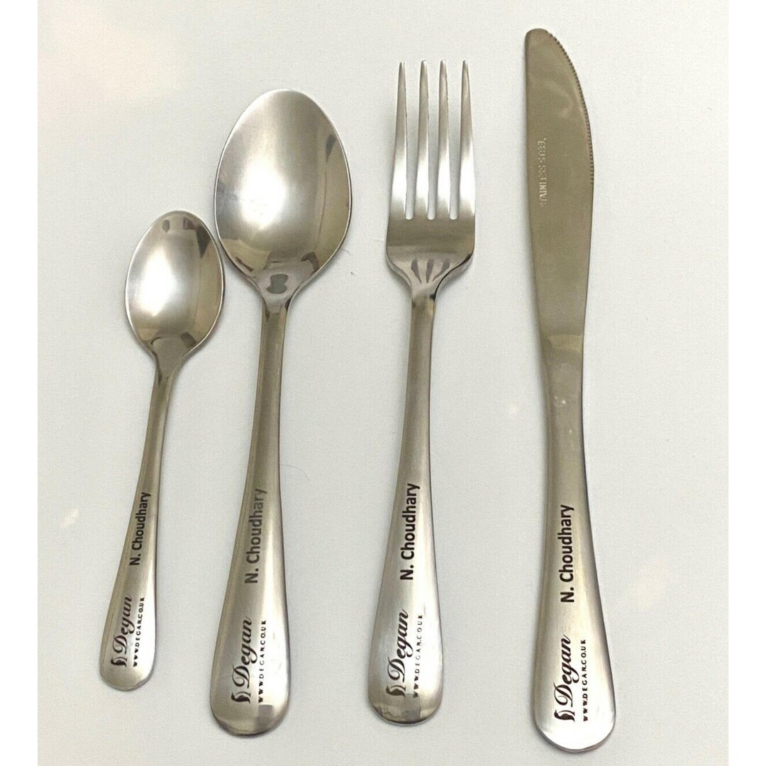 Personalised Cutlery Set for Kids & Adults Engraved Cutlery Set