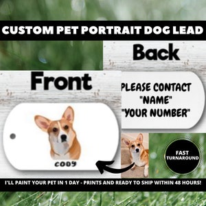 Custom Pet Dog Tag | Dog Picture Tag | Personalized Dog Tag | Custom Dog Tag | Dog Lover Gift | Dog Safety