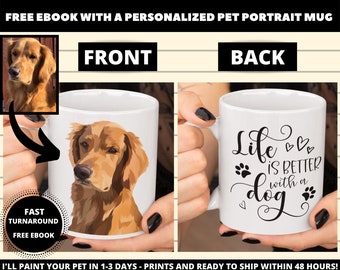 Regalo de Navidad de amigo secreto para él o ella, taza personalizada para mascotas, taza personalizada de doble cara, regalo para dueños amantes de las mascotas (cualquier mascota)