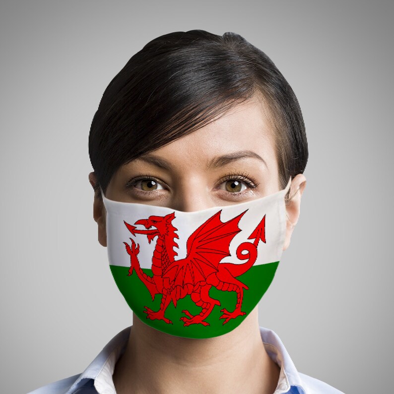Wales Face Mask Welsh Face Mask With Filter Unisex Face Etsy