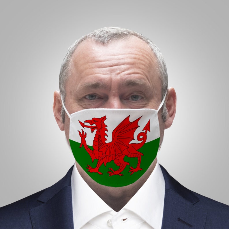 Wales Face Mask Welsh Face Mask With Filter Unisex Face Etsy
