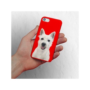 Custom Personalised Pet Portrait Phone Case For iPhone And Samsung Pet And Owner Portrait Christmas Gifts For Men Any Colour image 5