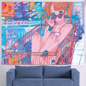 Anime Girl Pfp, Anime Girl, Pfp Tapestry for Sale by graphic-genie