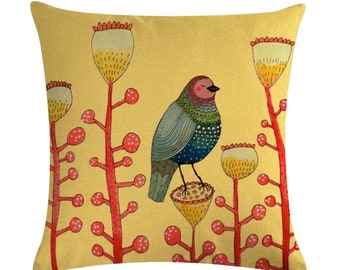 Bird Throw Pillow Etsy